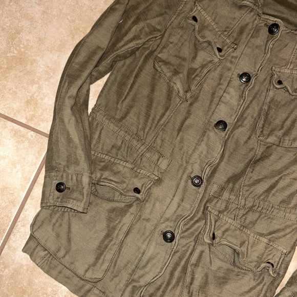 Free People Not Your Brothers Surplus Jacket Military Moss Green xs - Picture 3 of 6